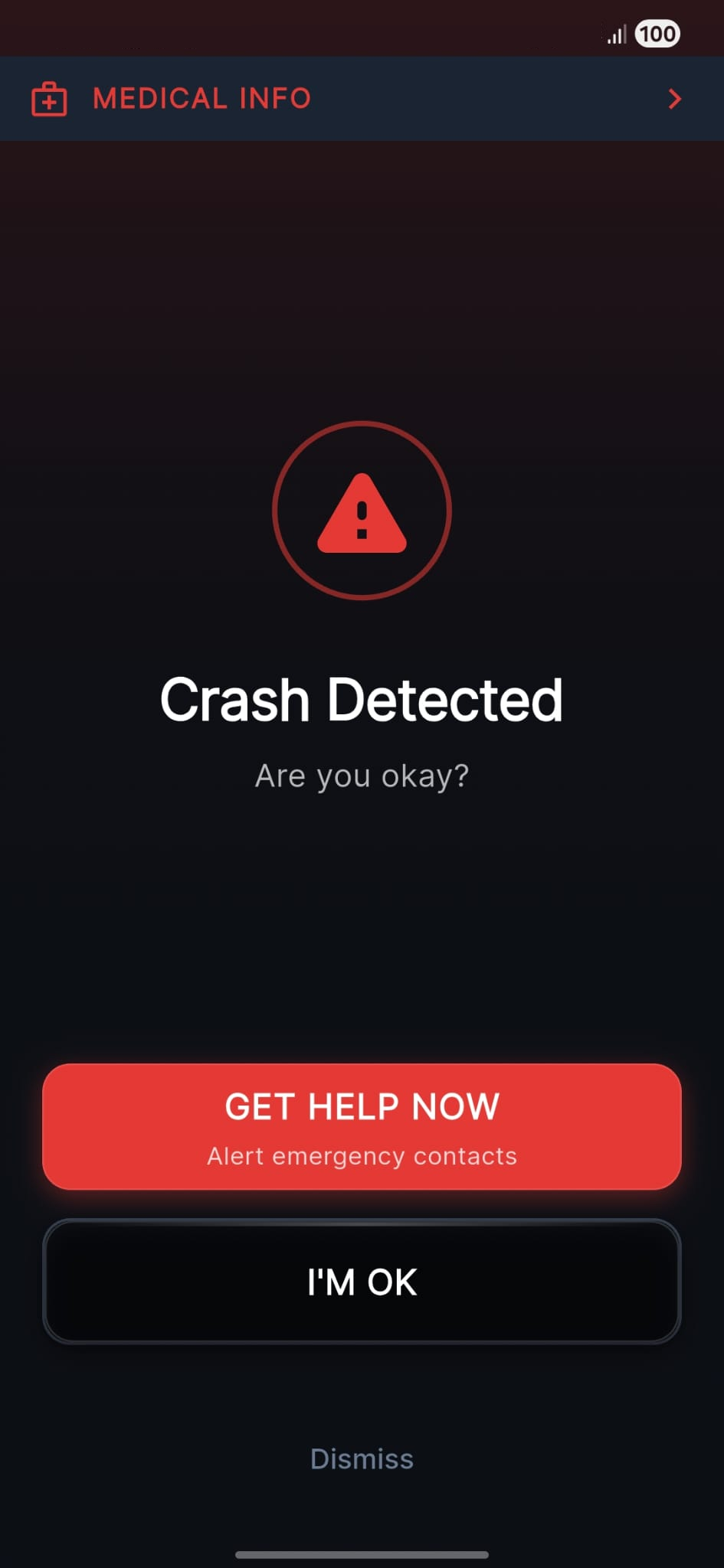Crash Detection + Emergency SMS